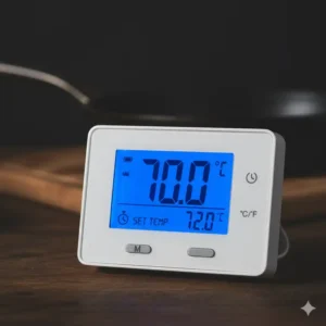 Klare Anzeige des küchenthermometer digital mit idealer Kochtemperatur