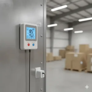 Benutzeroberfläche der Software zur detaillierten Analyse von Datalogger Temperatur Feuchtigkeit Messungen.