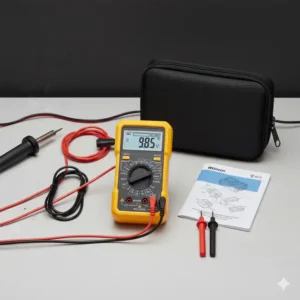 Das gesamte Zubehör, das beim Kauf eines Multimeters enthalten ist.
