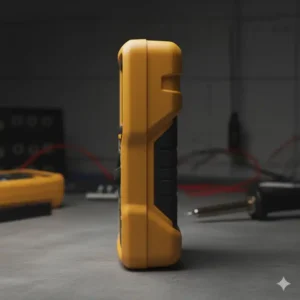 Das robuste Gehäuse eines tragbaren Multimeters.