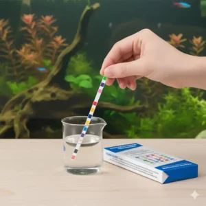Aquarium Wasser Messgerät Teststreifen für eine schnelle Wasseranalyse.