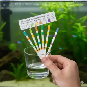 Günstige Teststreifen als einfaches aquarium wasser messgerät für Einsteiger.