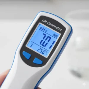 Das digitale Display des Ph Messgerät Stift günstig zeigt den Messwert an.