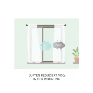 Offenes Fenster zur Reduzierung von VOC in der wohnung – empfohlen bei hohem Wert auf dem voc messgerät.