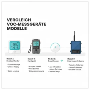 Vergleich verschiedener voc messgeräte für die wohnung und deren Funktionen.