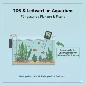 Ein TDS Messgerät wird zur Kontrolle des Leitwerts in einem Aquarium oder Pflanzentank verwendet.