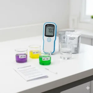 Das ph messgerät wasser test-Gerät wird zur Kontrolle der Nährlösung in der Hydrokultur verwendet.