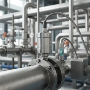 Robuster Sensor zur Überwachung des Fluiddrucks in einem Rohr, als wichtiges Druckmessgerät Industrie-Element.