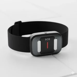 Herzfrequenz Messgerät tragbar in Form eines Brustgurtes mit Sensor für präzise EKG-Messung beim Sport.