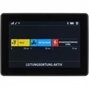 Display des Leitungsfinder Metall Detektor zur Unterscheidung von Kabeln.