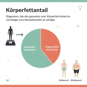 Grafische Darstellung der Messung durch die Körperanalyse Waage BMI.