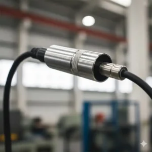 Nahaufnahme des Prüfkopfs des materialstärke messgerät.