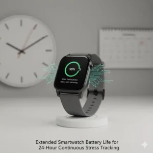 Langlebige Akkulaufzeit beim kontinuierlichen Stress-Tracking der stress messgerät smartwatch.