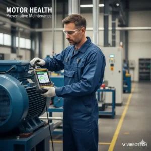 Vibrationsmessgerät Motor für die präventive Instandhaltung und Zustandskontrolle.