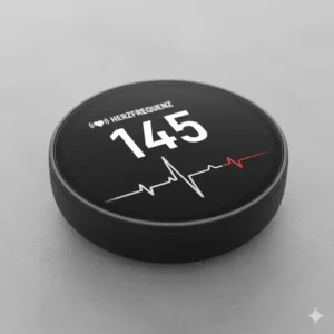 Herzfrequenz Messgerät tragbar zeigt digitale Anzeige der aktuellen Herzfrequenz (BPM) auf dem Display.