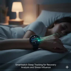 Schlaf-Tracking und Erholungsanalyse durch die stress messgerät smartwatch.