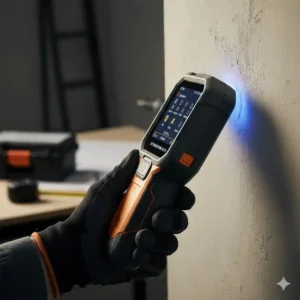 Ergonomisches Design des Leitungsfinder Metall Detektor in Seitenansicht.