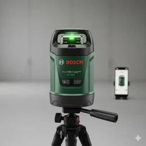 Professionelles Modell mit Bluetooth: Der 360 grad kreuzlinienlaser von Bosch.