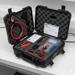 Tragekoffer und Zubehör-Set für das professionelle, mobile Isolationstester Messgerät.