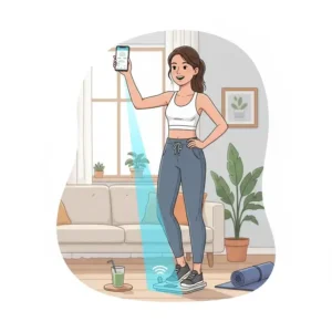 Gesunder Lifestyle dank der Körperanalyse Waage BMI Überwachung.