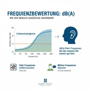 Die technische Frequenzbewertung durch einen modernen schallpegelmesser büro.