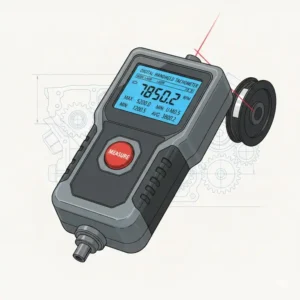 Ein berührungsloses Laser Drehzahl Messgerät Motor misst die Rotation ohne direkten Kontakt.