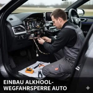 Step-by-step installation of an ignition interlock alkoholmessgerät auto system.