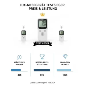 Das beste preiswerte Gerät im aktuellen lux messgerät test Vergleich.