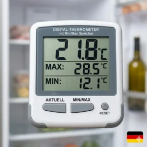 Anleitung zur Reset-Funktion für das thermometer mit min max speicher.