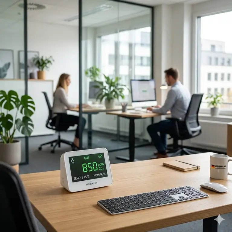 Hochwertiges co2 messgerät für büro zur Überwachung der Luftqualität.