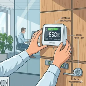 Schritt-für-Schritt Anleitung zur Installation eines co2 messgerät für büro.