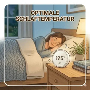 Bedroom setting with optimal sleeping climate provided by a smart temperatur sensor zuhause.