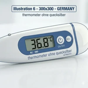 Sicher für Kinder und Babys: Ein sanftes thermometer ohne quecksilber zur Fiebermessung.