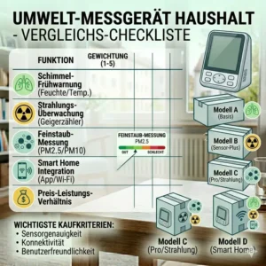 Checkliste mit Kaufkriterien für das beste umwelt messgerät haushalt im direkten Vergleich.