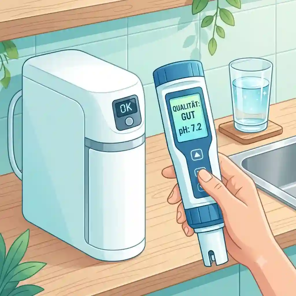 Digital water tester für filteranlage used in a household to check overall water quality parameters.wasser tester für filteranlage