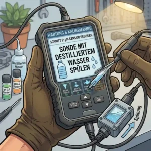 guide demonstrating troubleshooting steps for common issues with a wassermessgerät für brunnen