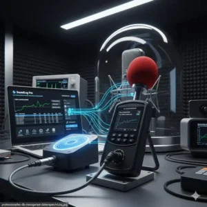 Ein professionelles db messgerät mit integrierter Datenlogger-Funktion zur Langzeitüberwachung.